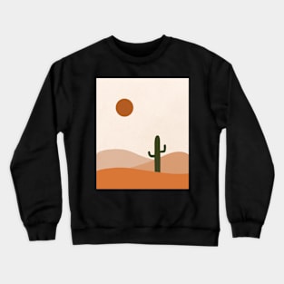 Cactus in the desert sand Crewneck Sweatshirt